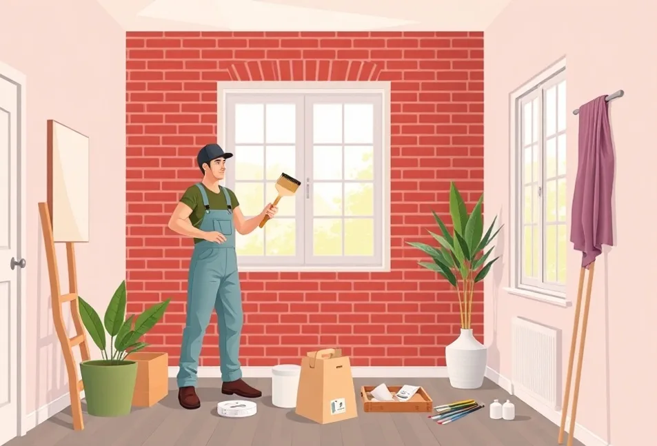 Intérieur rénové après travaux de peinture à Elbeuf